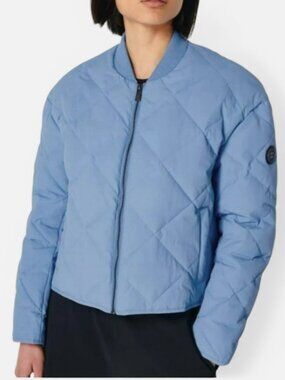 Sweaty Betty Harley Quilted Bomber Jacket in Regatta Blue